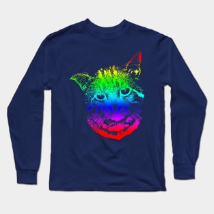 Rainbow Cat Design Long Sleeve T-Shirt